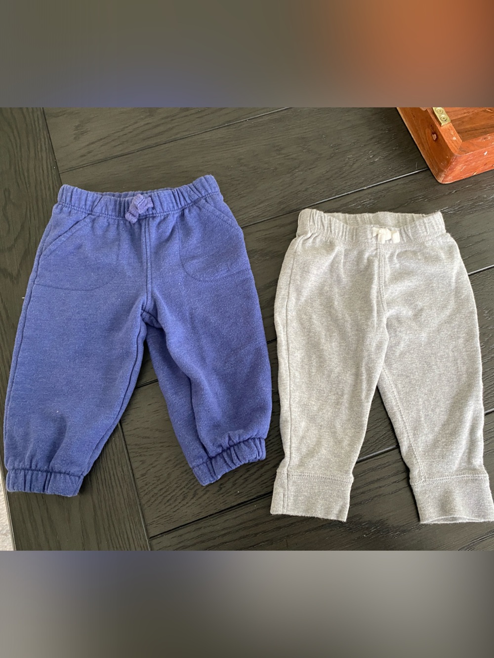 Baby Cozy Jogger Pants - Blue and Gray